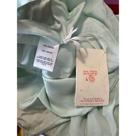 Alejandra Alonso Rojas Jacquard Twist Waist Cocktail Dress SIZE US2 $1595 - Picture 12 of 13